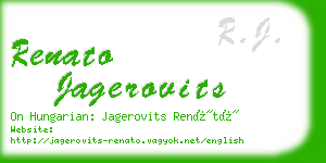 renato jagerovits business card